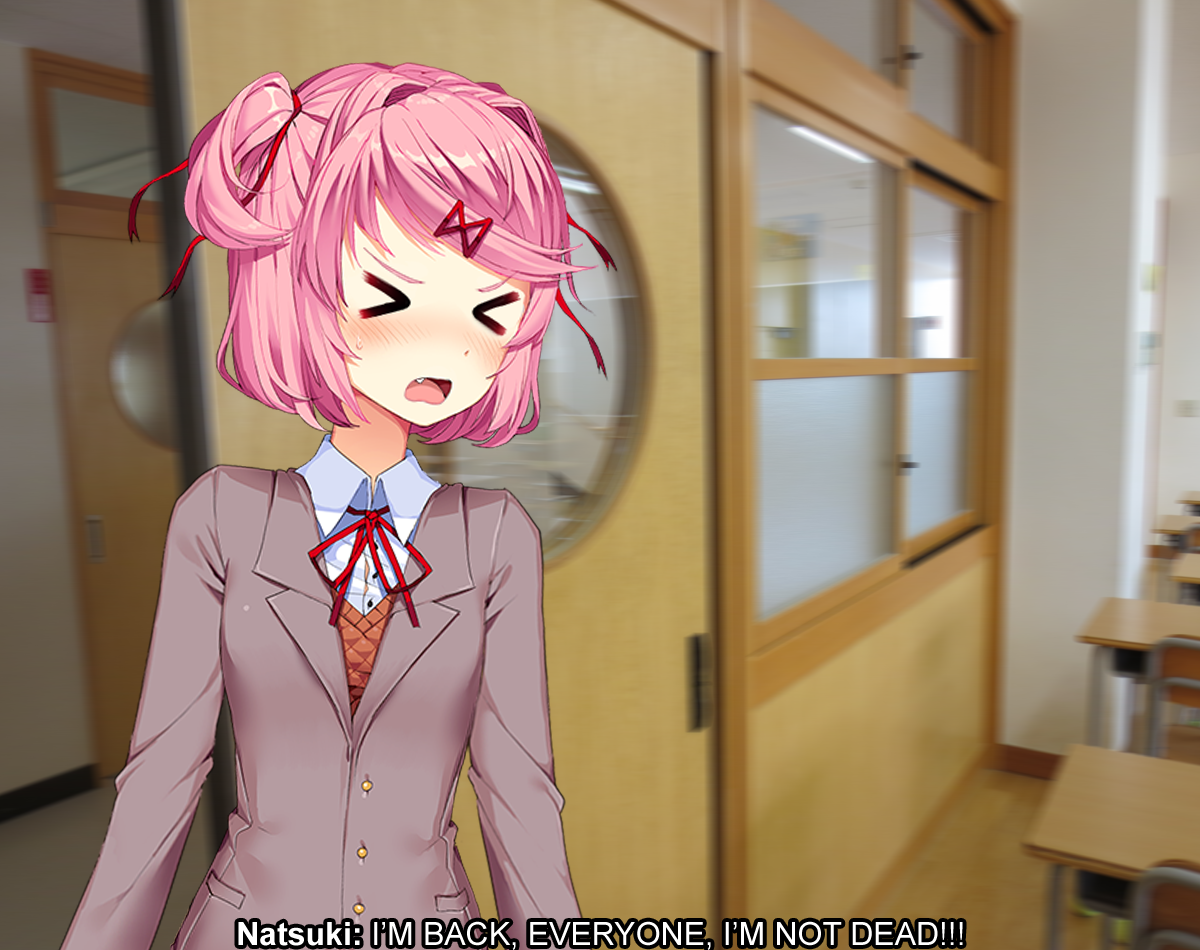 Doki Doki Literature Girls! — Natsuki: A-anyway, even if it was a prank ...