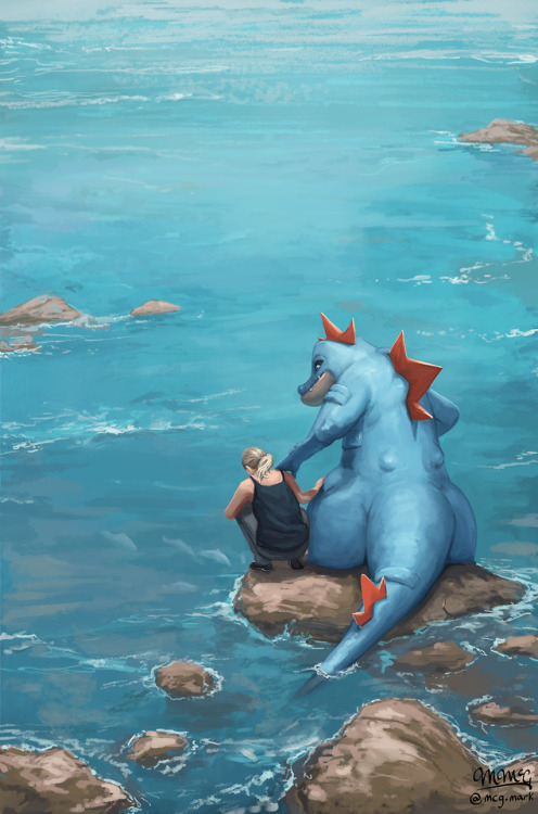 butt-berry:Exploring with Feraligatr