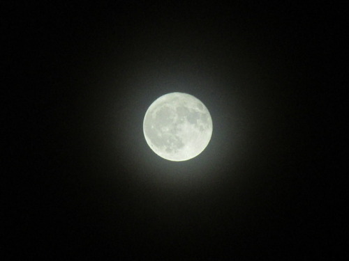 The moon as seen on the 4th of November in Munich, Germany