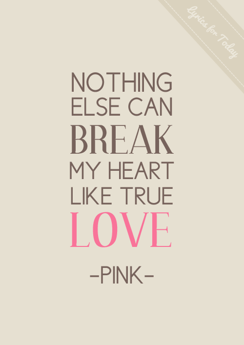 Pink True Love Lyrics - Photos Idea