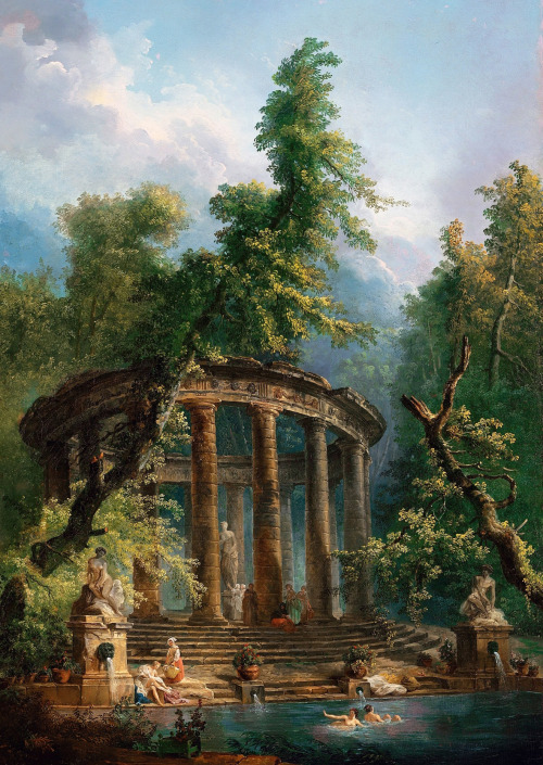 aqua-regia009:“The Bathing Pool” (1753) - Hubert Robert