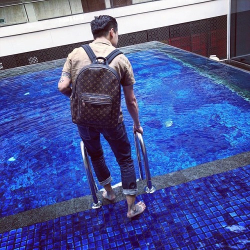 I am going to wash my denim in this indigo swimming pool...