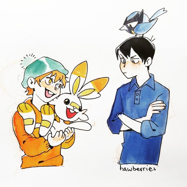 im taking it easy this week but i did have to doodle this kagehina