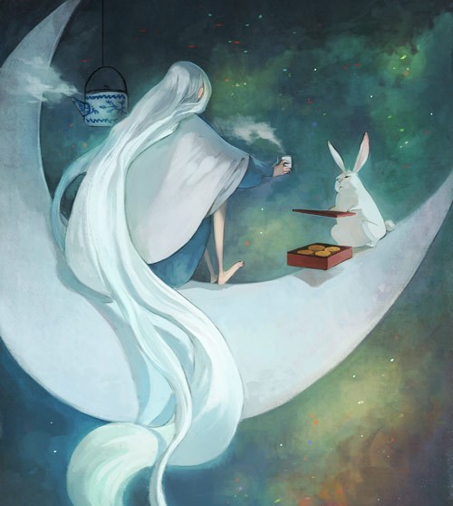 rabbit tea moon