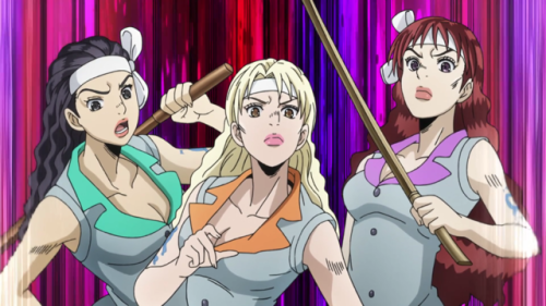 lesserknownwaifus:Akemi, Yoshie, and Reiko from Jojo’s Bizarre...