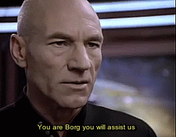 i borg hugh borg the next generation tng star trek jean luc picard captain picard third of five 3rd of 5 5x23 gifs my gifs