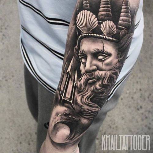 Hade Greek God Mythology Half Sleeve Tattoo