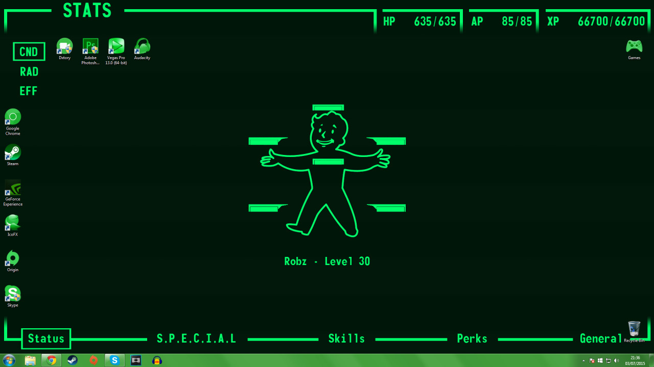 The Gaming Shed Create Your Own Pip Boy 3000 Desktop
