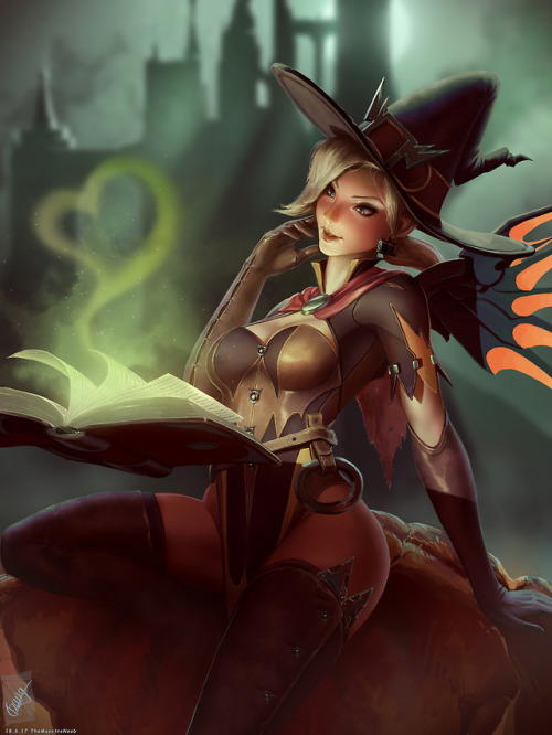 rarts:Witch Mercy (skin): Overwatch game digital art  [Artist:...