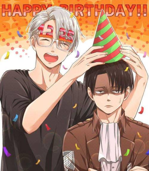 Merry Christmas and Happy Birthday Victor and Levi!Credits to...