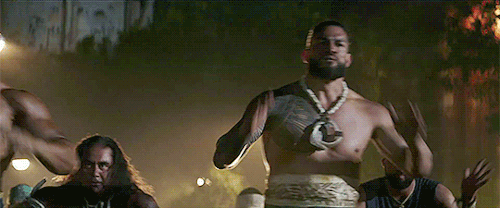 Roman Reigns and Dwane Johnson showing they're cousins.