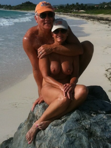 oknaturistcouple:Nude naked early morning walk stroll on St...