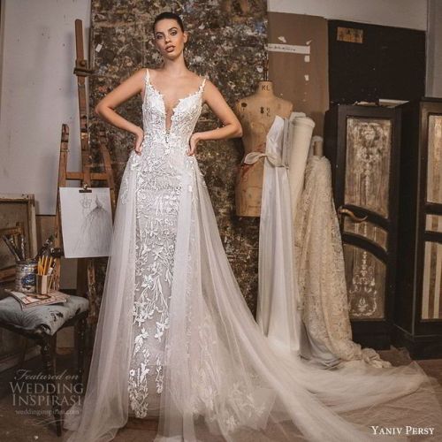 (via Lavish by Yaniv Persy Fall 2019 Wedding Dresses — “Blossom...