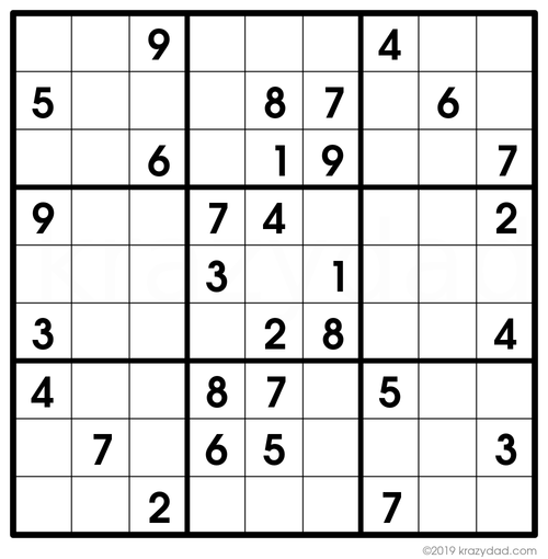 krazydad sudoku