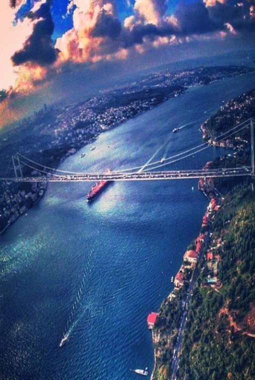 Turkey — A View Of The Bosphorus, Istanbul, Turkey The...