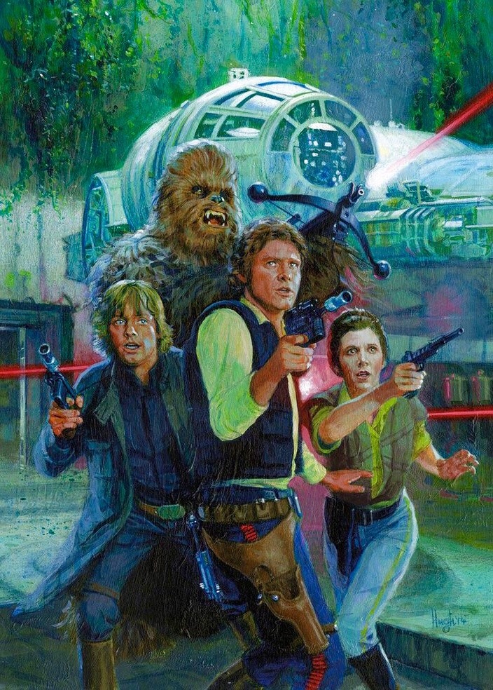 Wookiee Monster Luke Leia Han Chewie Art By Hugh Fleming