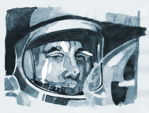 annabelhewitson:Inktober Day 1 - Alan Shepard (the first...