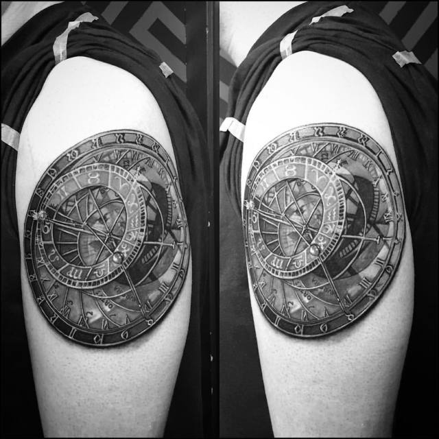 ..LONDON TATTOO.. 02078335996 — Mission complete… Prague Astronomical Clock done...