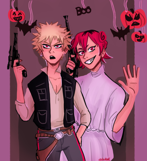 akatsukink:i had halloween kiribaku dressed up as han solo...