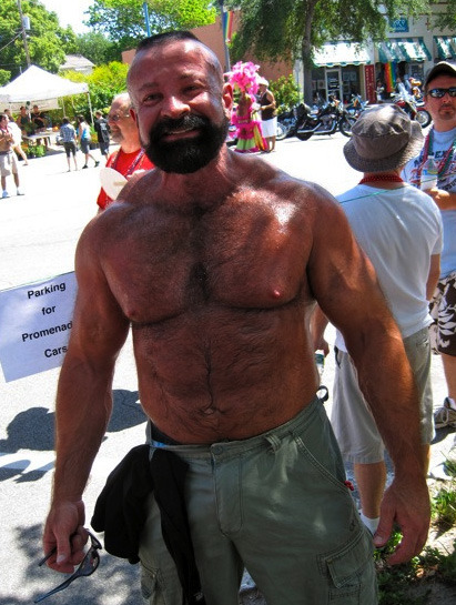 hairy chest - sexy muscle - mature men