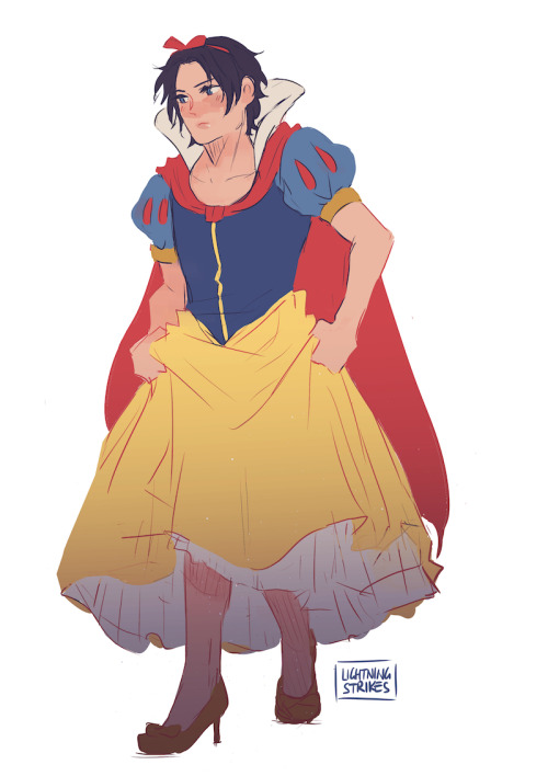 lightningstrikes-art:Tim Drake as Snow White (I’m sorry)