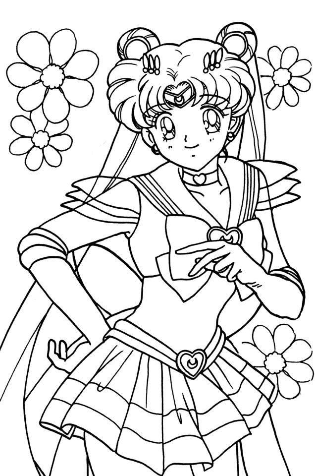 Silver Moon Crystal Power Kiss!, Super Sailor Moon coloring pages (part 1)