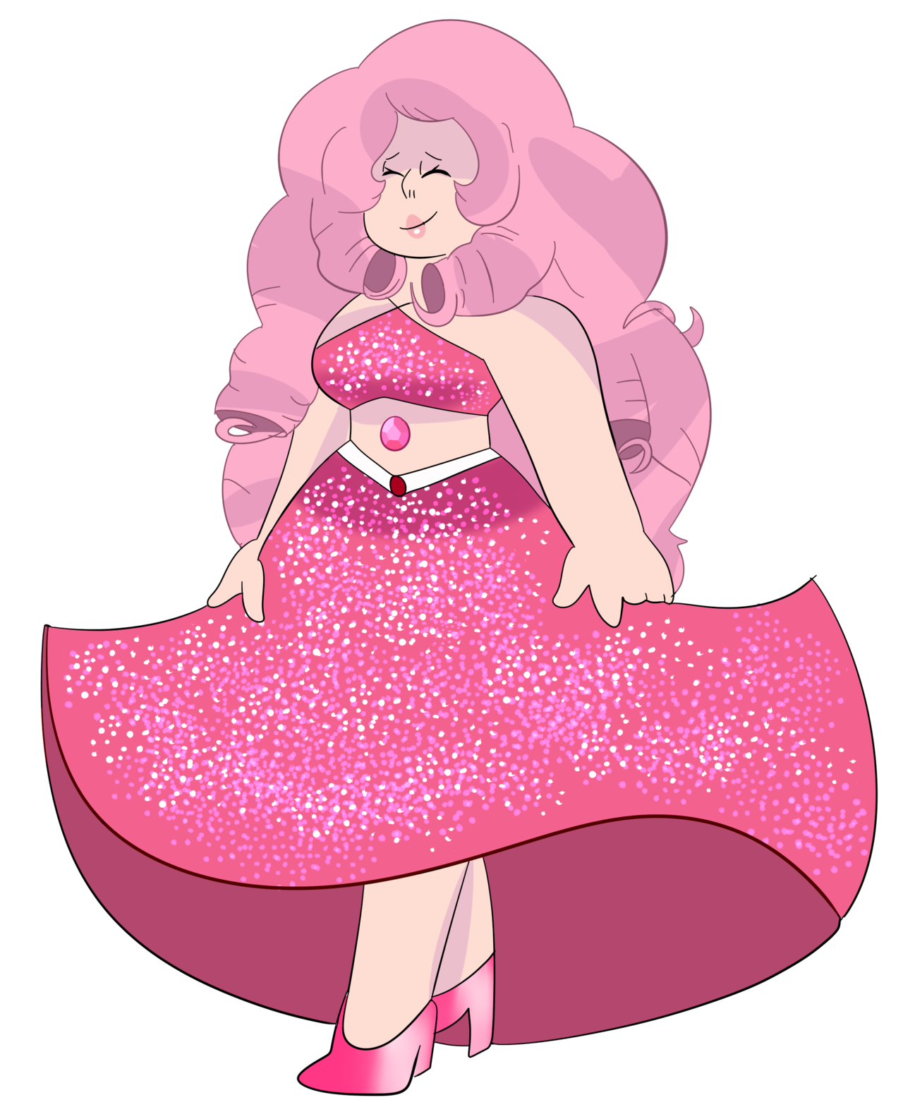 Rose in a sparkling dress