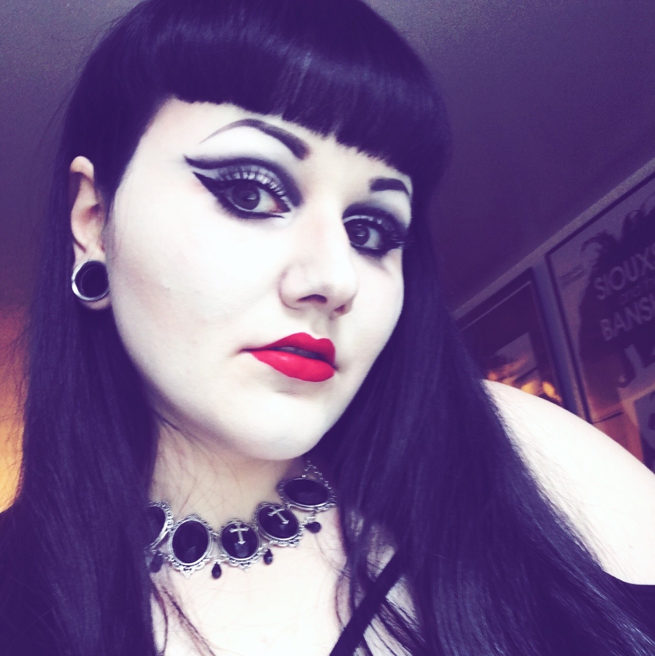 Cadaver Kelly — My makeup for 80’s goth night