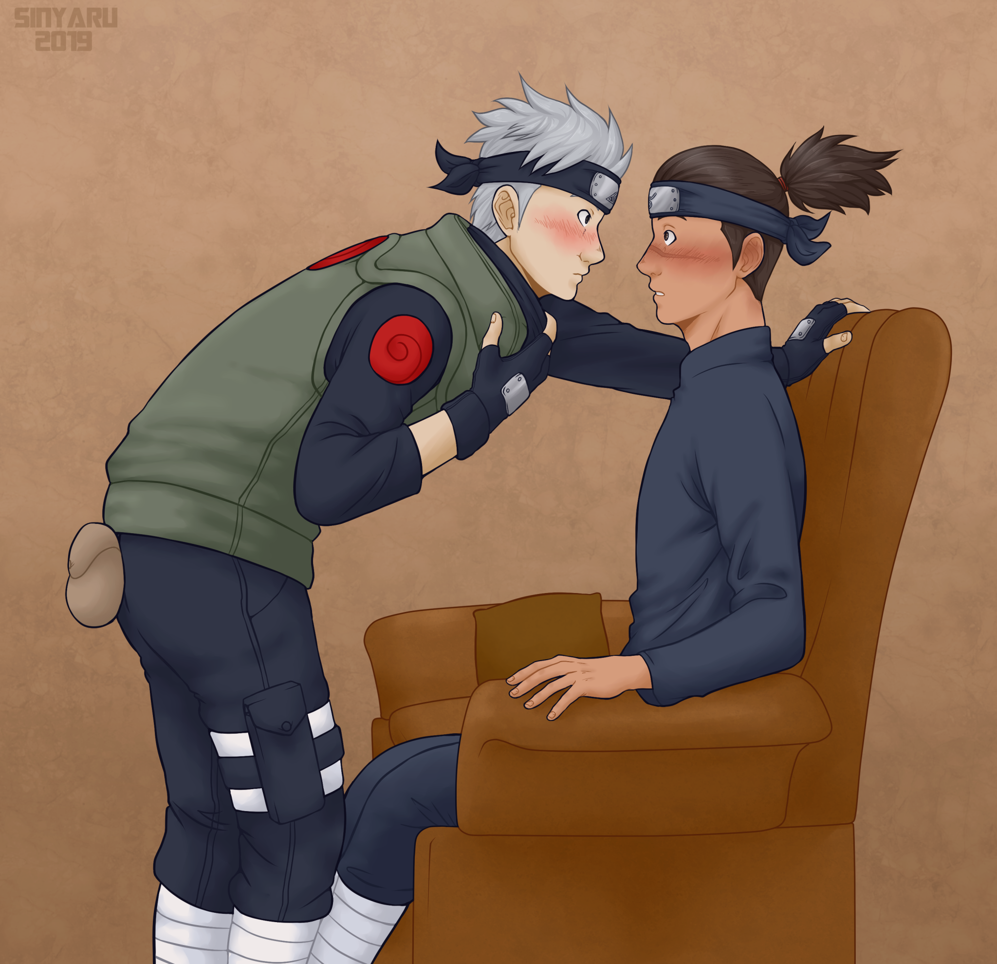 It wasn’t anything other than a soft press of lips before Kakashi drew back