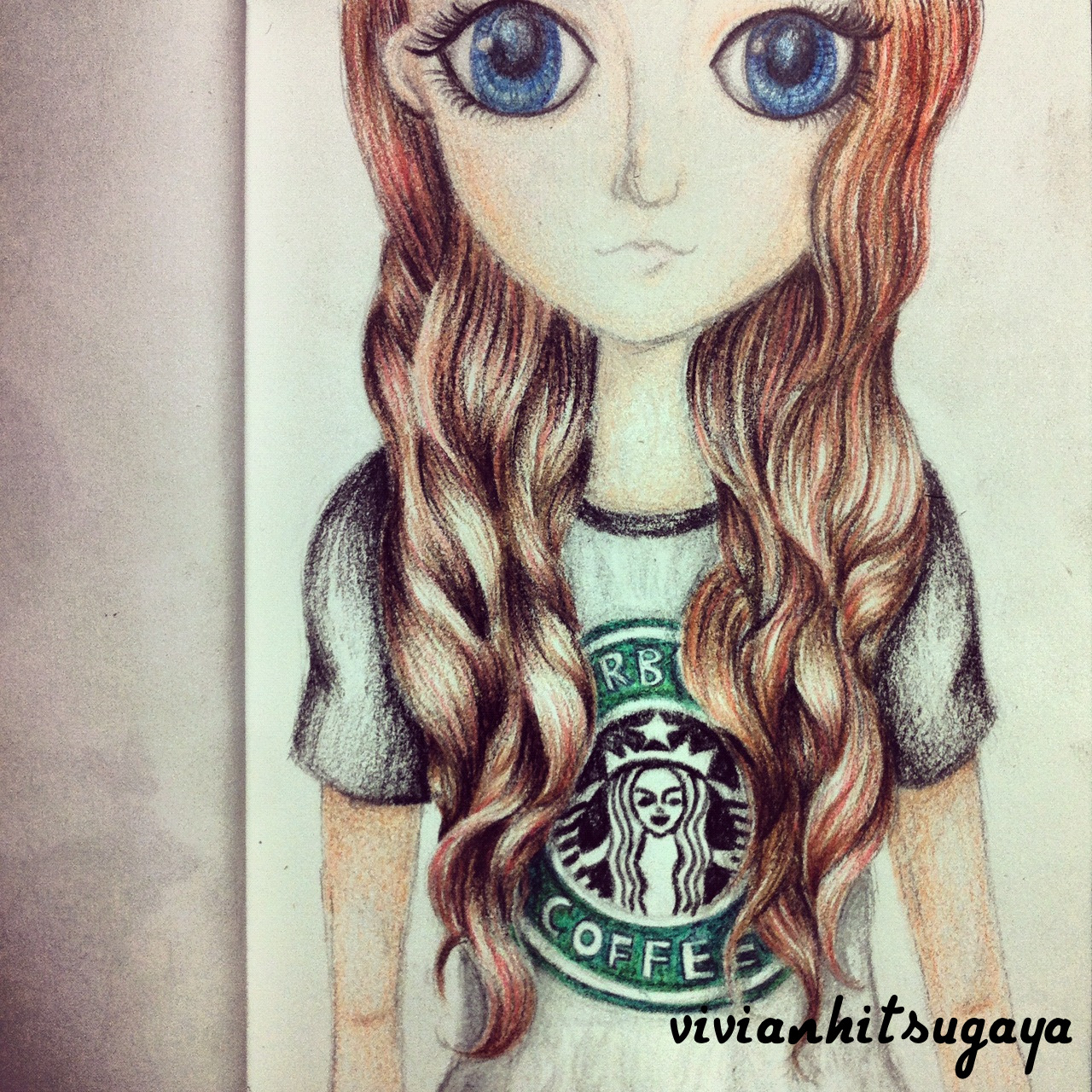 Vivian Wong Starbucks Girl Colouring Pencil Find Me