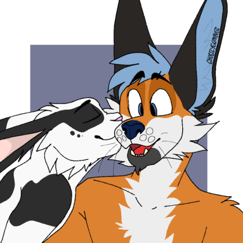 aghostlydragon:I have been smooched!Commission for...