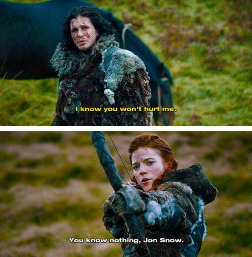 jon and ygritte on Tumblr