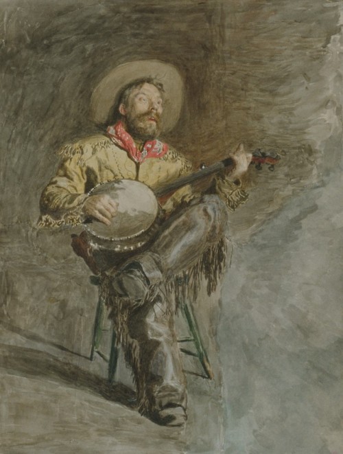 met-american-painting:Cowboy Singing by Thomas Eakins,...