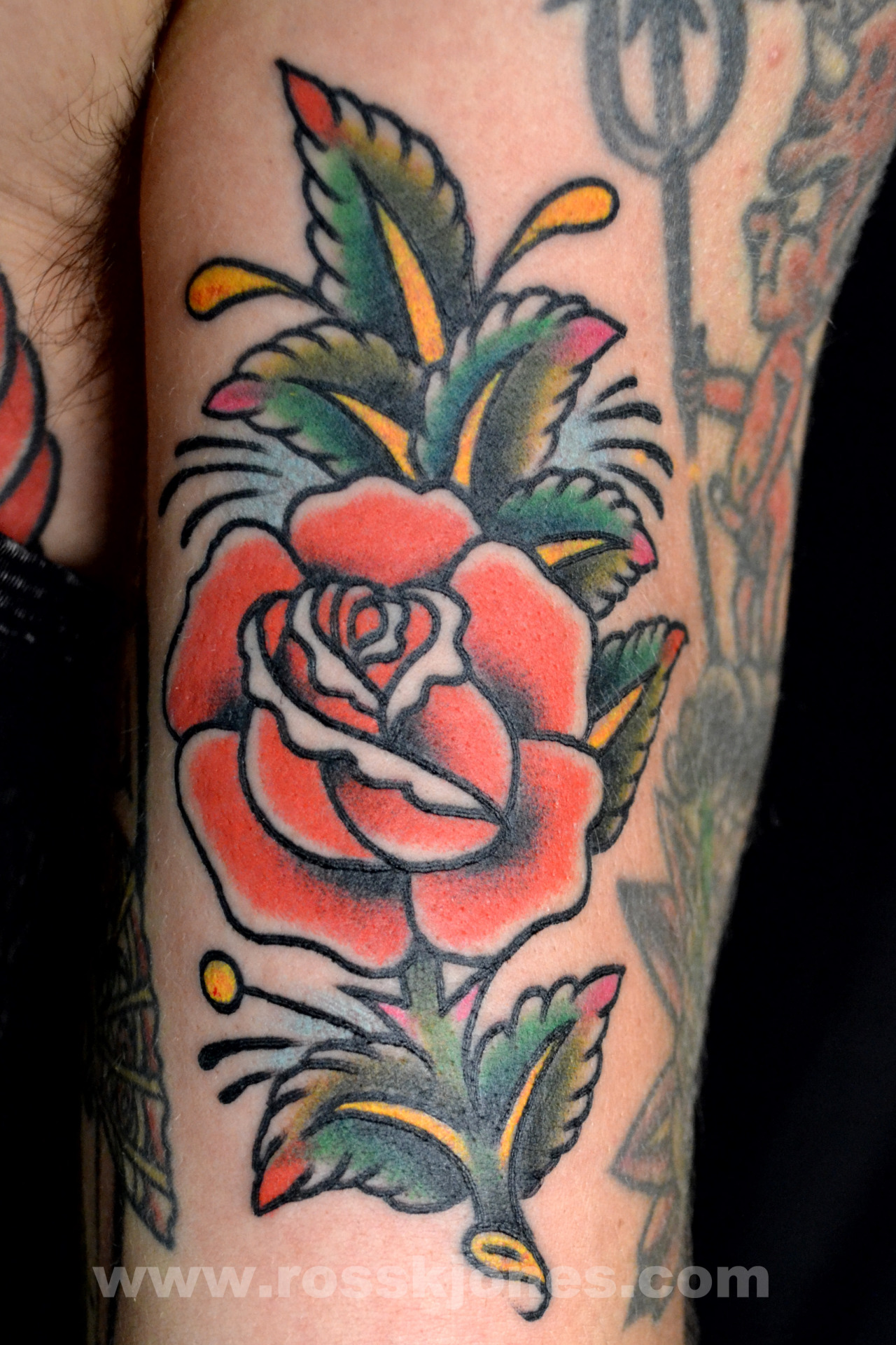 sailor jerry rose tattoo