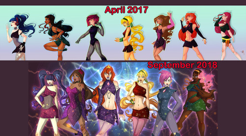 tjibiart:2017 vs 2018So, I did a “Dark Winx” series on...