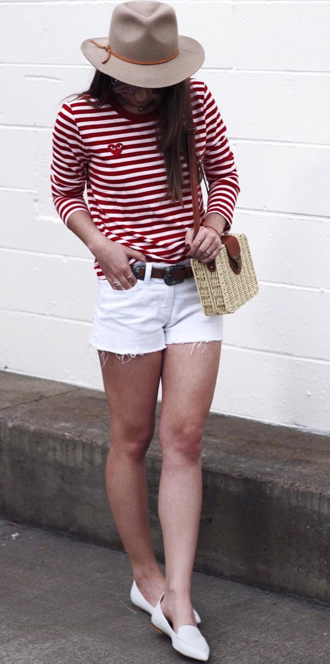 ladies fashion, new york street style, shop, designer, link Red white and stripes. , ootd , liketkit  