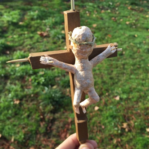 tonygreenhand:Commissioned roll - Baby Jesus on a cross,...