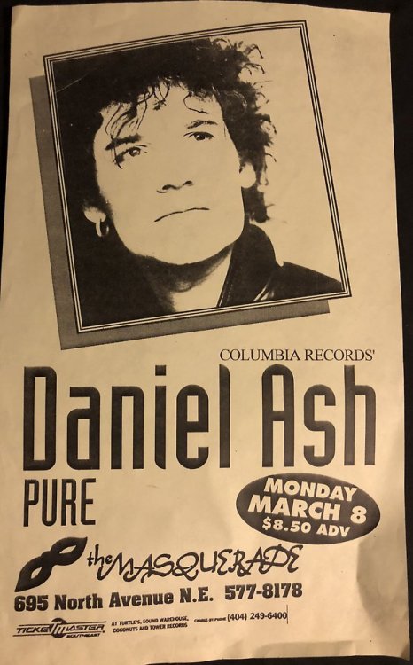 Daniel Ash flyer3/8/93The MasqueradeAtlanta, GA