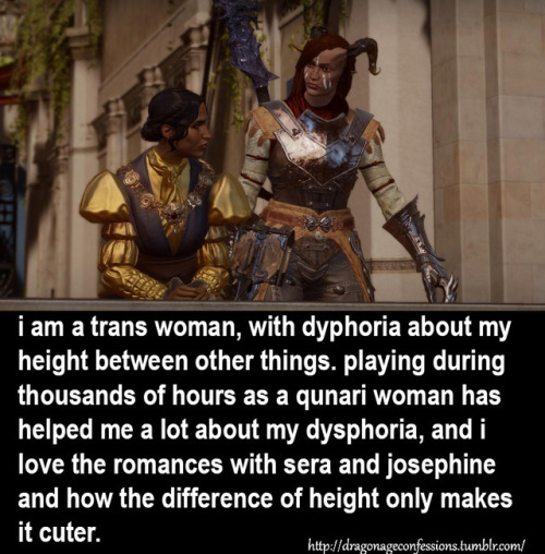 dragonageconfessions:CONFESSION: i am a trans woman, with...