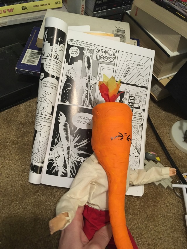 flaming carrot statue