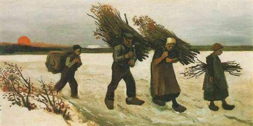 vincentvangogh-art:Wood Gatherers In The Snow1884Vincent...