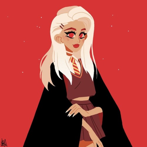 alexisneoart:Hogwart-house themed fashion girls!