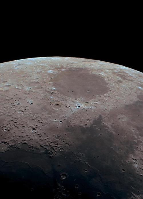 astronomyblog:Craters on Moon:1° From crater Theophilus (100km...