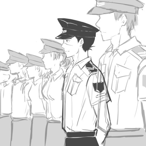 annciel7:I just wanted to draw them in police uniform. SWAT...