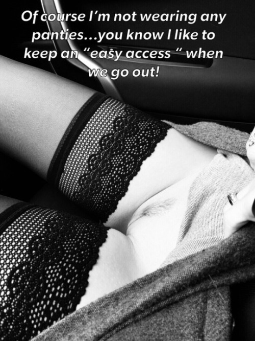 sensuousfantasy:A crucial part of the dress code of a hotwife! 