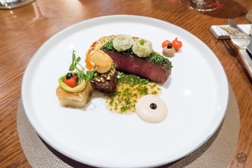 Wagyu Flat Iron Steak, Japanese Aubergine, Bell Pepper, Kojyu at...