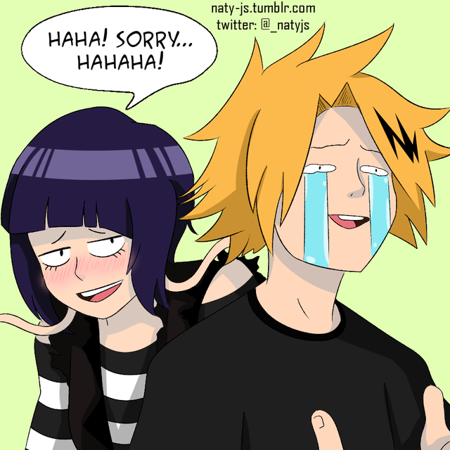 naty-js ★ — Jiro x Kaminari ~ She used her quirk after the...