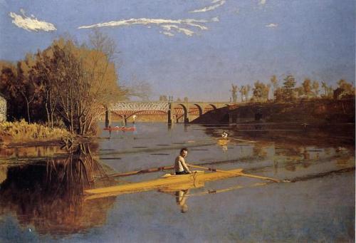 artist-eakins:Max Schmitt in a Single Scull, Thomas...