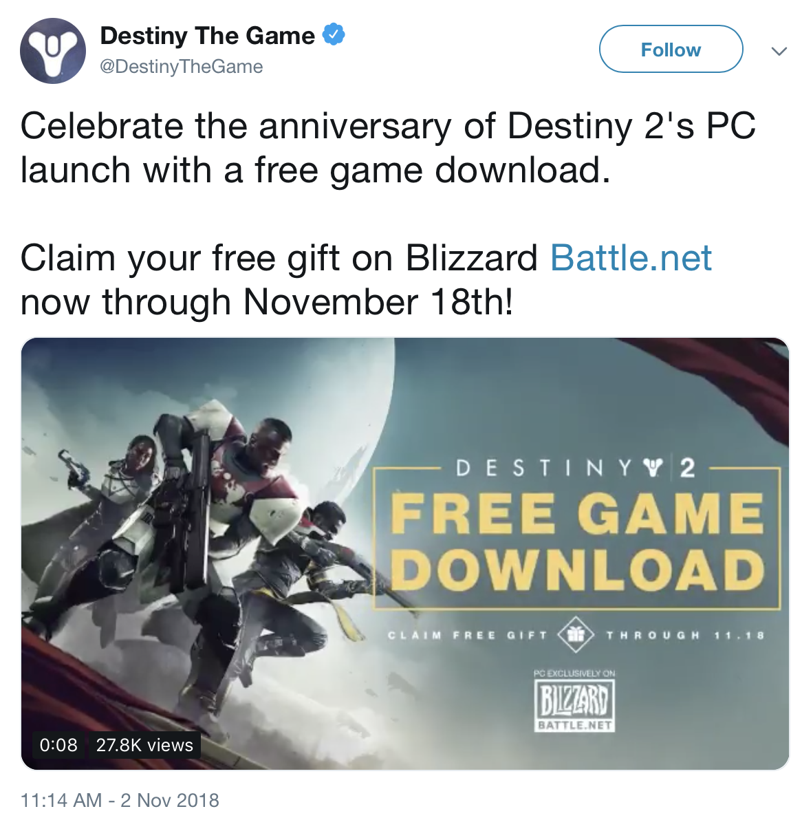 destiny 2 free pc gift destiny 2 free pc gift