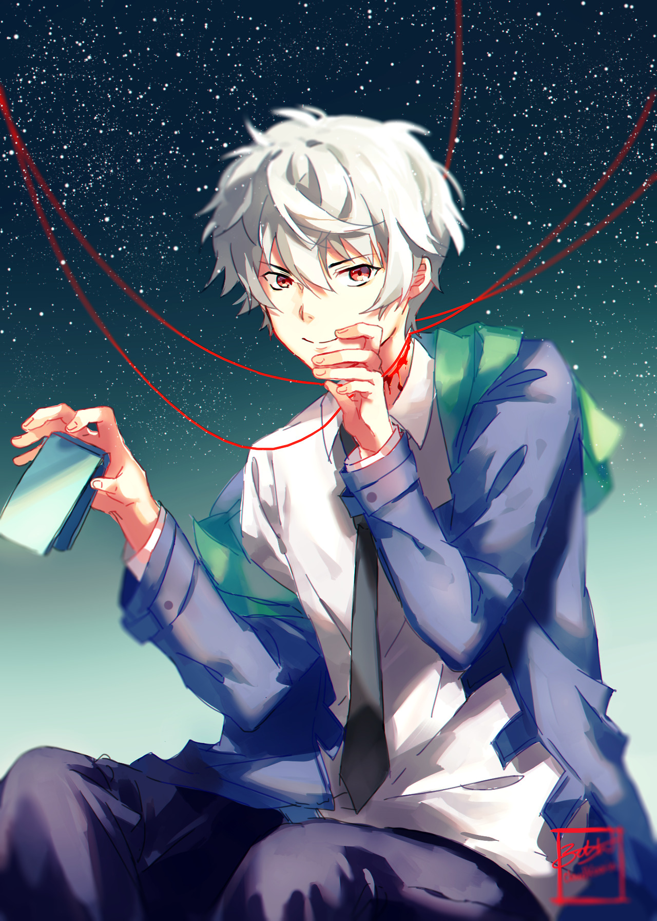 Trash Artelier — Maybe I'd like white haired anime boys more if...
